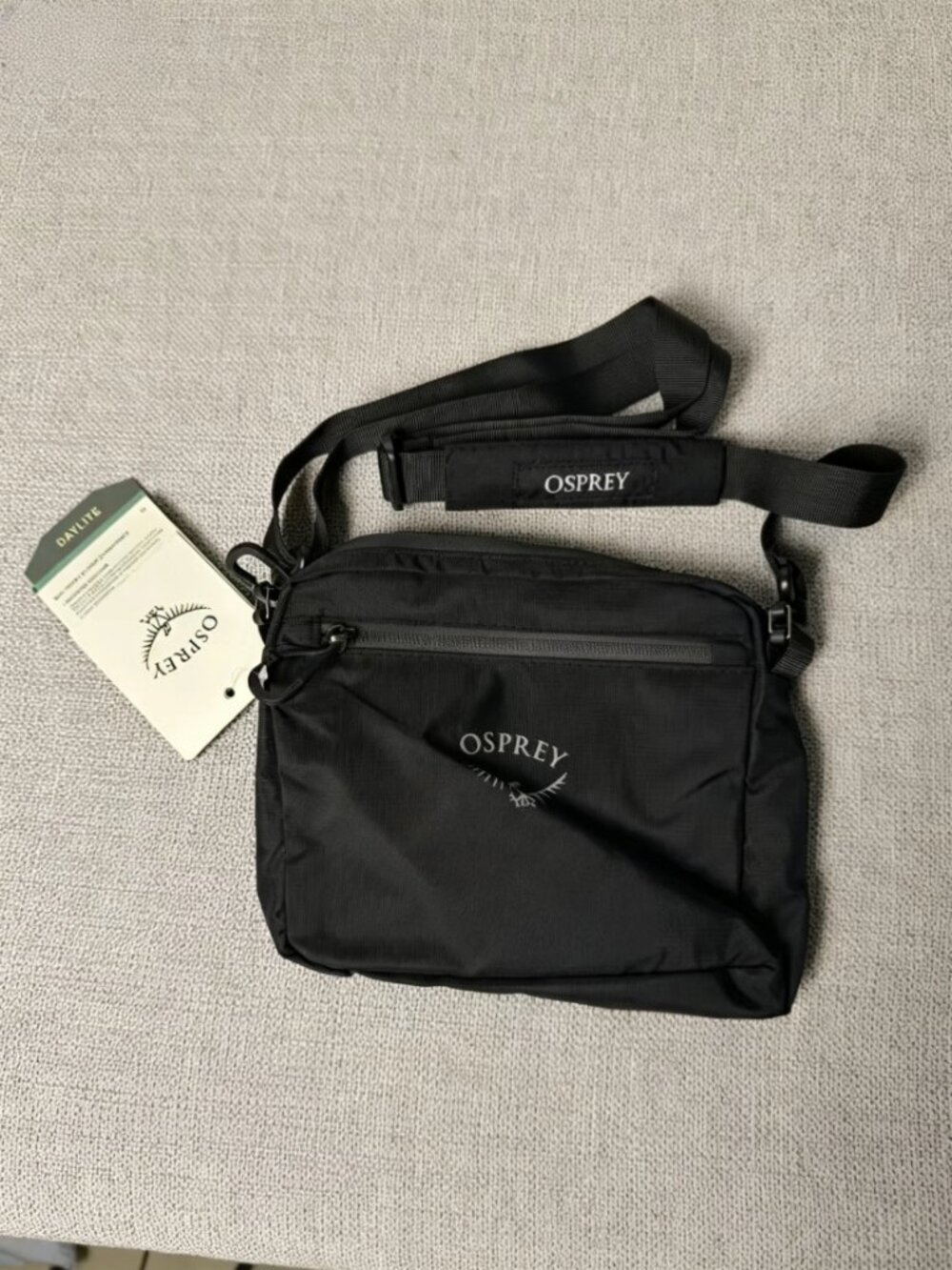 Osprey Lightweight Black Crossbody Sling Bag Shoulder Pack